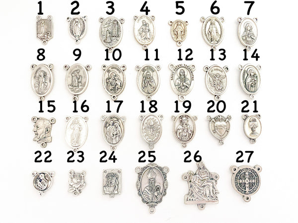 Miraculous Medal Silver Catholic Rosary