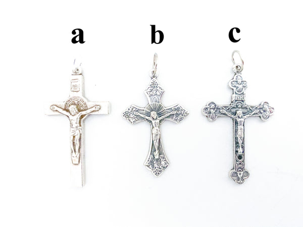 Our Lady of Lourdes Silver Catholic Rosary