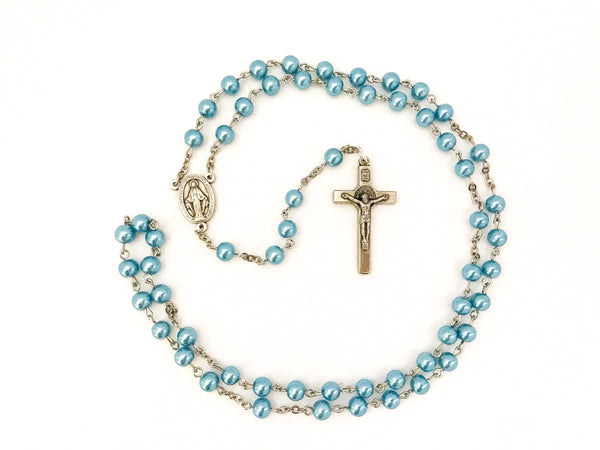 Miraculous Medal Silver Catholic Rosary