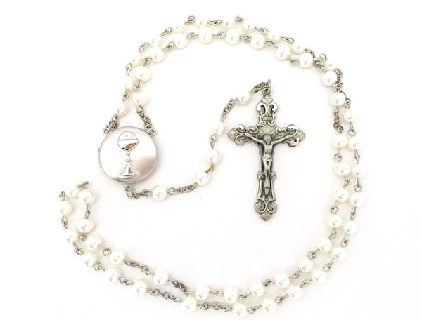 Host and Chalice/Holy Communion Locket Sacrament Catholic Rosary