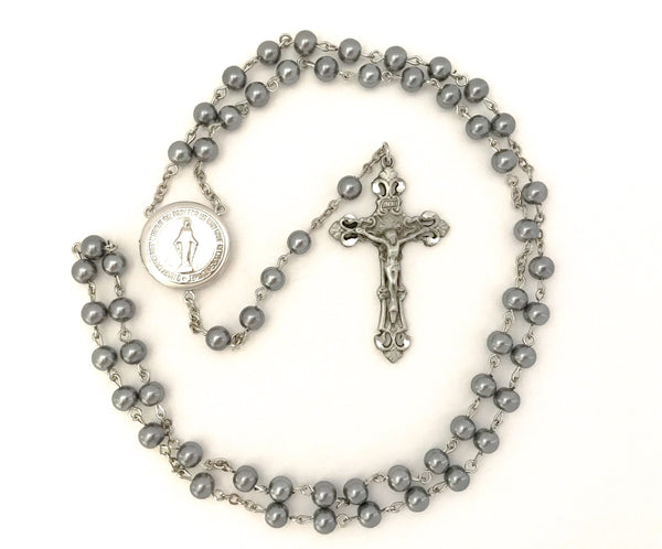 Miraculous Medal Locket Engagement/Wedding Catholic Rosary