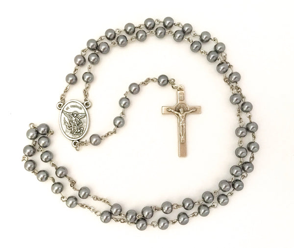 St Michael Silver Catholic Rosary