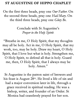 St Augustine of Hippo Catholic Chaplet