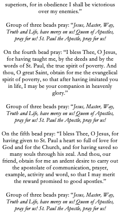 St Paul the Apostle Catholic Chaplet